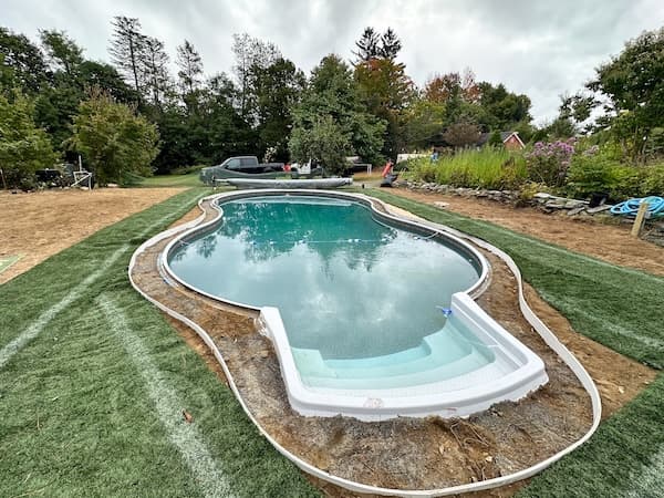 Semi-Inground Pool Installation